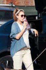 Pregnant JESSICA ALBA and Cash Warren Shopping for a Christmas Tree in Los Angeles 11/24/2017