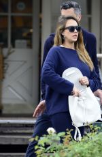 Pregnant JESSICA ALBA Leaves Le Pain Quotidien in West Hollywood 11/12/2017