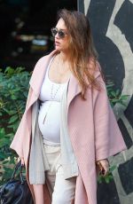 Pregnant JESSICA ALBA Out and About in Los Angeles 11/07/2017