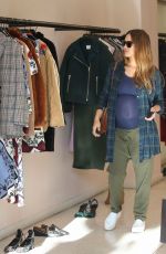 Pregnant JESSICA ALBA Out Shopping in Beverly Hills 11/26/2017