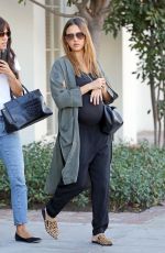 Pregnant JESSICA ALBA Out Shopping in West Hollywood 11/22/2017