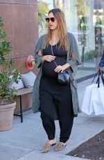Pregnant JESSICA ALBA Out Shopping in West Hollywood 11/22/2017