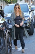 Pregnant JESSICA ALBA Out Shopping in West Hollywood 11/22/2017