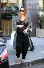 Pregnant JESSICA ALBA Out Shopping in West Hollywood 11/22/2017