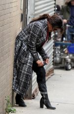 PRIYANKA CHOPRA Wears Ortophedic Knee Brace on the Set of Quantico 11/14/2017
