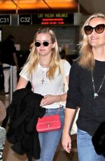 REESE WITHERSPOON and AVA PHILLIPPE at Charles De Gaulle Airport in Paris 11/22/2017