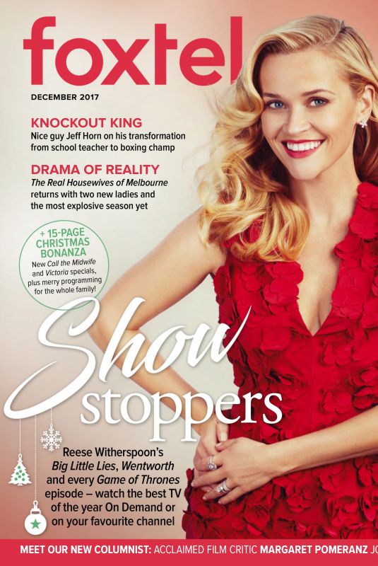 REESE WITHERSPOON in Foxtel Magazine, December 2017
