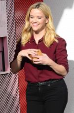 REESE WITHERSPOON on the Set of Advertisement at Sprinkles Ice Cream in Beverly Hills 11/15/2017