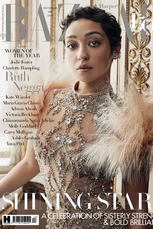 RUTH NEGGA in Harper’s Bazaar Magazina, UK December 2017 Issue