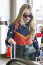 SABRINA CARPENTER at LAX Airport in Los Angeles 11/08/2017