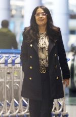 SALMA HAYEK at Airport in Los Angeles 11/06/2017