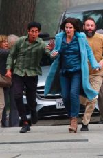 SANDRA BULLOCK on the Set of Bird Box in Los Angeles