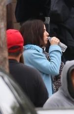 SANDRA BULLOCK on the Set of Bird Box in Los Angeles