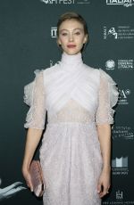 SARAH GADON at a Ciambra Screening at Cinema Italian Style in Los Angeles 11/16/2017