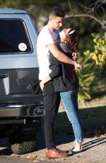 SARAH HAYLAND and Wells Adams Kissing Out in Los Angeles 11/21/2017