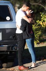SARAH HAYLAND and Wells Adams Kissing Out in Los Angeles 11/21/2017