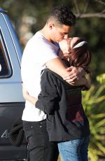 SARAH HAYLAND and Wells Adams Kissing Out in Los Angeles 11/21/2017