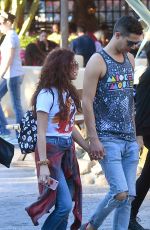 SARAH HYLAND Celebrates Her Birthday with Wells Adams at Disneyland 11/25/2017
