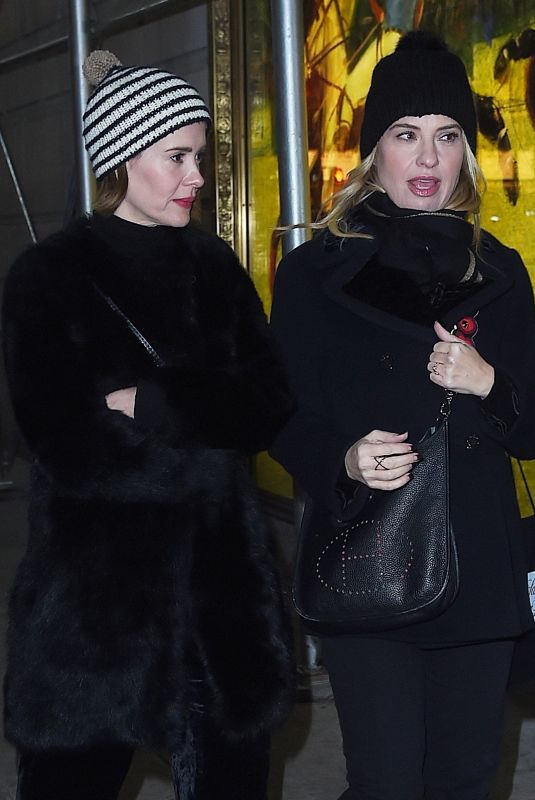 SARAH PAULSON and KATHRYN HAHN at Polo Bar in New York 11/17/2017
