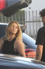 SASHA PIETERSE and Gleb Savchenko Leaves DWTS Practice in Los Angeles 11/15/2017