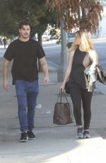 SASHA PIETERSE and Gleb Savchenko Leaves DWTS Practice in Los Angeles 11/15/2017