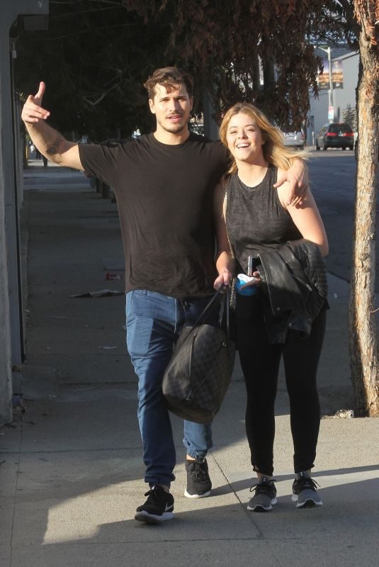 SASHA PIETERSE and Gleb Savchenko Leaves DWTS Practice in Los Angeles 11/15/2017