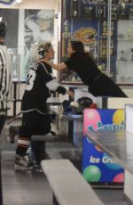 SELENA GOMEZ and Justin Bieber Share a Kiss at Rink in Los Angeles 11/15/2017