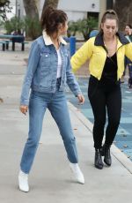SELENA GOMEZ in Jeans at a Park in Burbank 11/02/2017