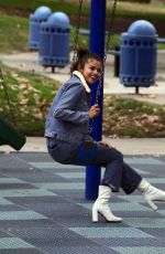 SELENA GOMEZ in Jeans at a Park in Burbank 11/02/2017