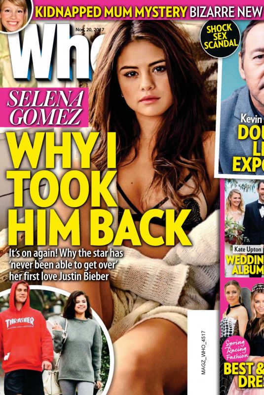 SELENA GOMEZ in Who Magazine, November 2017 Issue