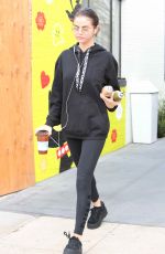 SELENA GOMEZ Leaves Alfred Coffee in Studio City 11/03/2017