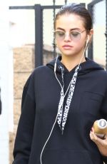 SELENA GOMEZ Leaves Alfred Coffee in Studio City 11/03/2017