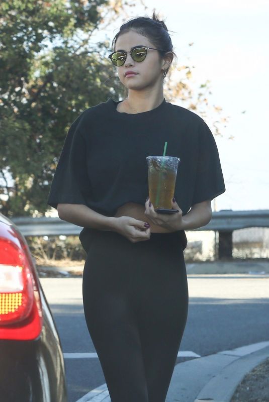 SELENA GOMEZ Out for Iced Tea in Los Angeles 11/05/2017
