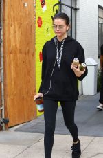SELENA GOMEZ Out for Organic Beverages at Alfred Coffee in Studio City 11/03/2017