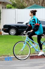 SELENA GOMEZ Out Ridin a Bike in Los Angeles 10/31/2017
