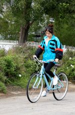 SELENA GOMEZ Out Ridin a Bike in Los Angeles 10/31/2017