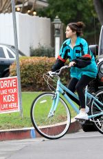 SELENA GOMEZ Out Ridin a Bike in Los Angeles 10/31/2017