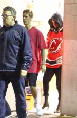 SELENA GOMEZ Watches Justin Bieber Play Hokey in Los Angeles 11/01/2017
