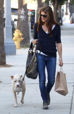 SELMA BLAIR Out with Her Dog in Los Angeles 11/14/2017