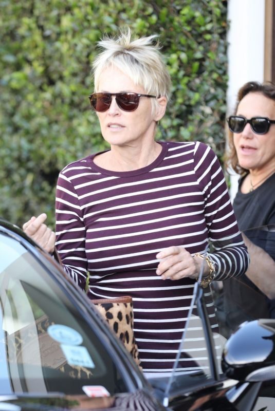 SHARON STONE at Cecconi’s in West Hollywood 11/18/2017