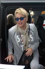 SHARON STONE at Los Angeles Iternational Airport 11/01/2017