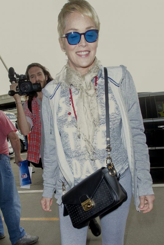 SHARON STONE at Los Angeles Iternational Airport 11/01/2017