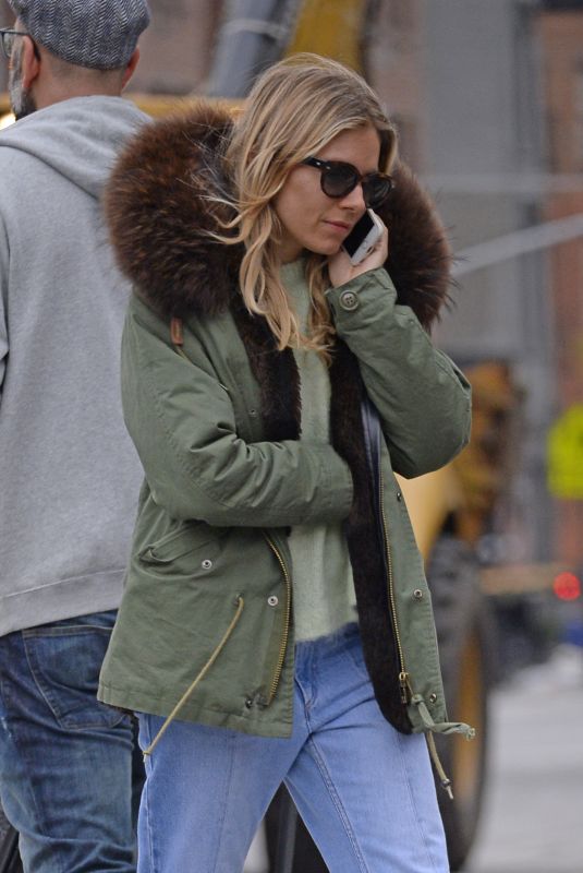 SIENNA MILLER Out and About in New York 11/01/2017