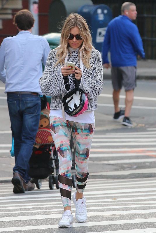 SIENNA MILLER Out in New York 11/02/2017