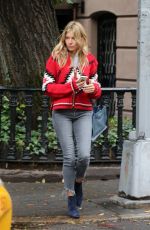 SIENNA MILLER Out in New York 11/15/2017