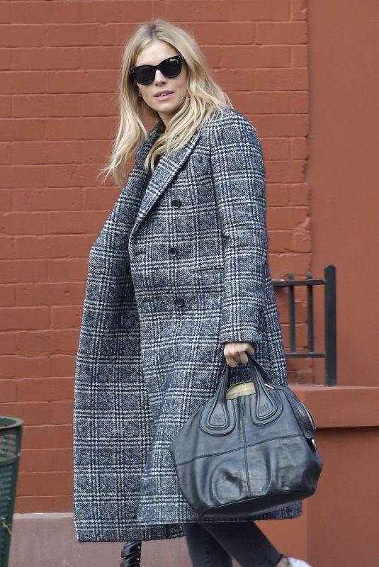 SIENNA MILLER Out in New York 11/27/2017