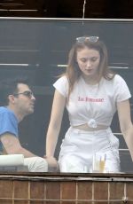 SOPHIE TURNER and Joe Jonas at Hotel Balcony in Rio De Janeiro 11/18/2017