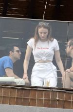 SOPHIE TURNER and Joe Jonas at Hotel Balcony in Rio De Janeiro 11/18/2017
