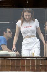 SOPHIE TURNER and Joe Jonas at Hotel Balcony in Rio De Janeiro 11/18/2017