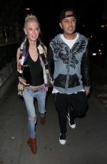 TARA REID and Ted Skillet at Madeo Restaurant in West Hollywood 11/21/2017